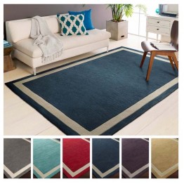 Plain Border  Hantufted Rug